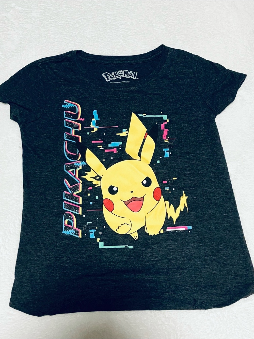 Pikachu Graphic Tee - Girls Large 10-12